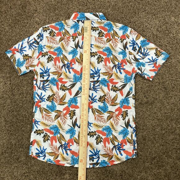 Craft + Flow Voyage Color Fall Leaves SS Button Mens Size M - Picture 7 of 7